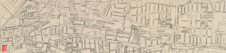 Oude kaart Leiden